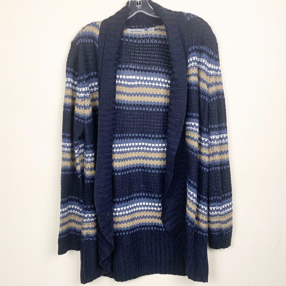 Jason Maxwell Blue Open Front Cardigan